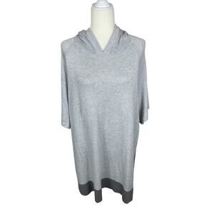 Lululemon Opened Up Poncho Cashlu Fabric Heathered Core Ultra Light Gray Sz M/L
